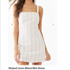 Striped Linen Blend Dress